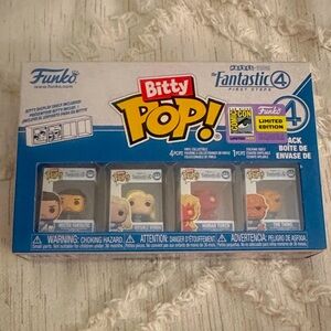 SD Comic-Con 2025.Funko Bitty Pop! Fantastic Four Mini Figures Set -Blue and Red
